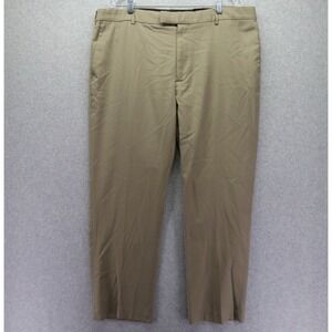 Perry Ellis Portfolio Pants Mens 40x30 Dress Suit Business Formal Flat Front Tan
